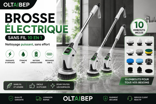 OLTAIBEP Brosse Électrique Sans Fil 10 en 1