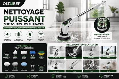 OLTAIBEP Brosse Électrique Sans Fil 10 en 1